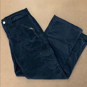 7 for All Mankind black velvet pants